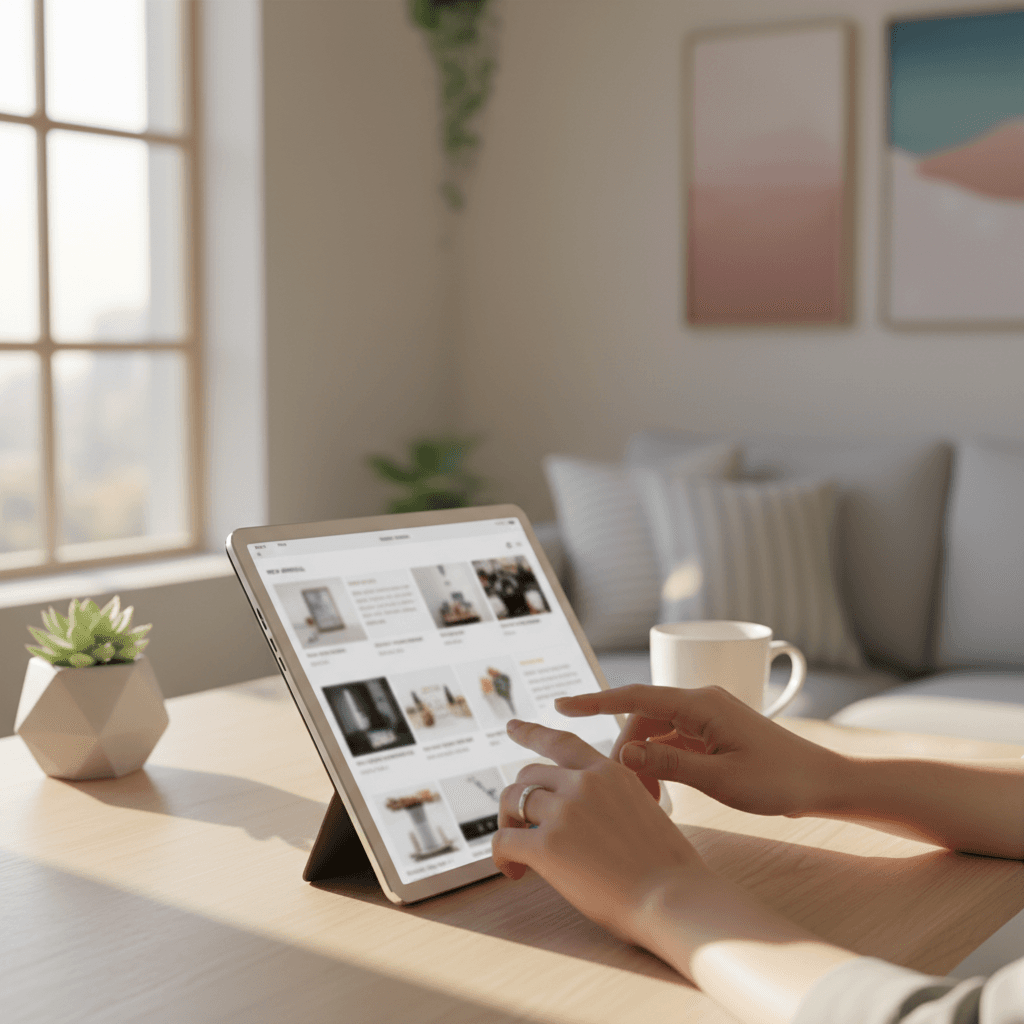 Browsing home products on a device with clear descriptions